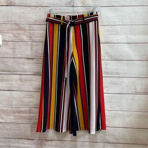 ALMOST FAMOUS WIDE LEG CROPPED PANTS IN VIBRANT‎ STRIPES